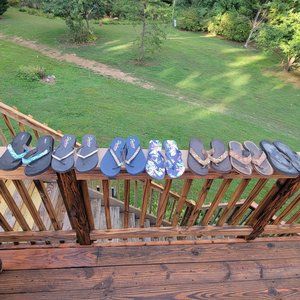 Assorted flip flops size 9m
